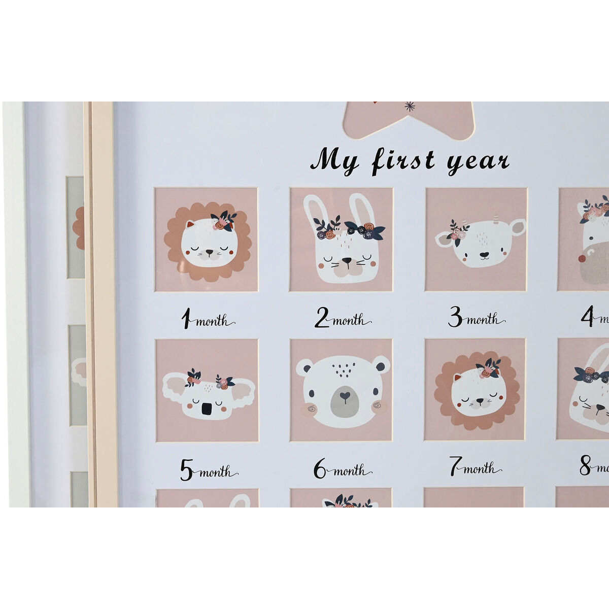 Ramă Foto Home ESPRIT Geam Lemn MDF 40,5 x 2 x 49,5 cm (4 Unități) - Bebelus, Dormitor