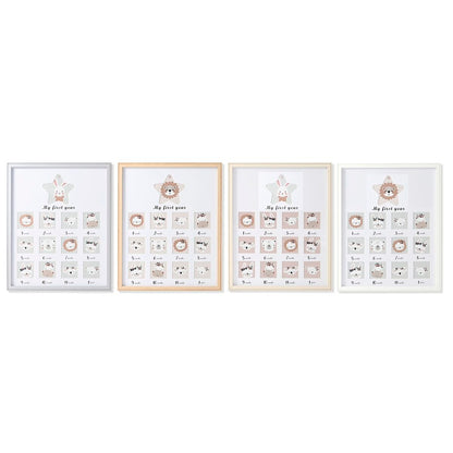 Ramă Foto Home ESPRIT Geam Lemn MDF 40,5 x 2 x 49,5 cm (4 Unități) - Bebelus, Dormitor