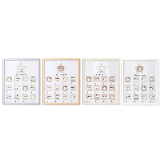 Ramă Foto Home ESPRIT Geam Lemn MDF 40,5 x 2 x 49,5 cm (4 Unități) - Bebelus, Dormitor