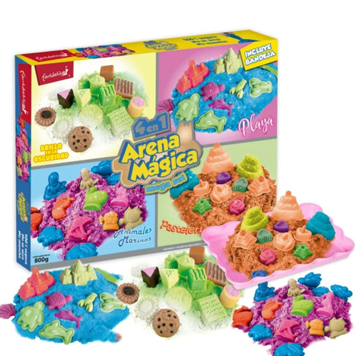 Nisip Magic 800 6 in 1 Juinsa 96874 Nisip - Jucarii si jocuri, Activități creative