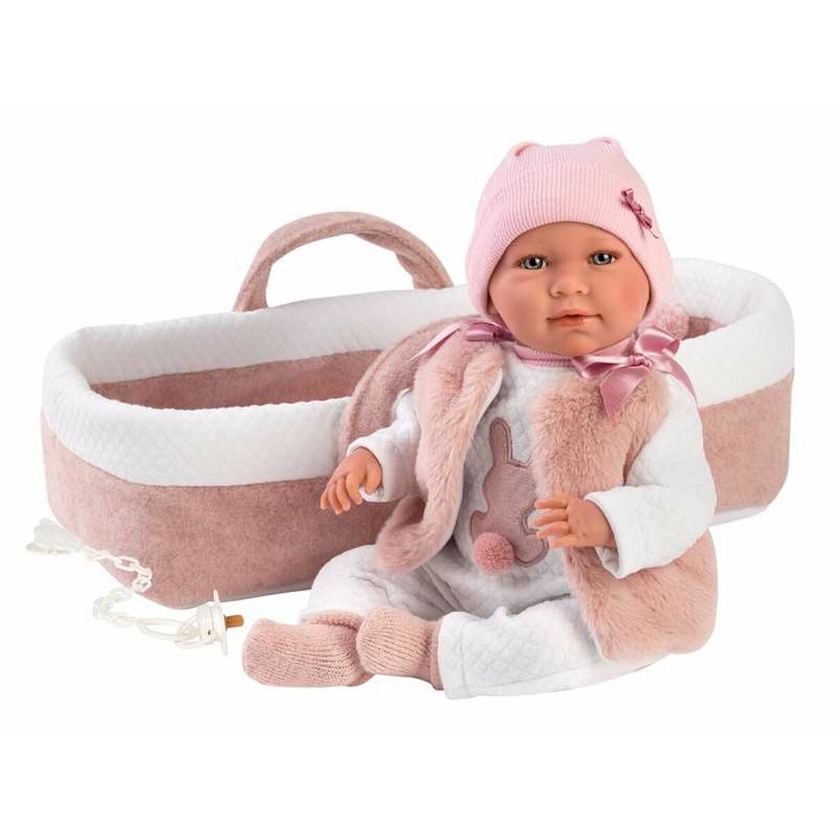 Păpușă Bebe Llorens Mimi Roz 40 cm Carucior - Jucarii si jocuri, Păpuși și accesorii