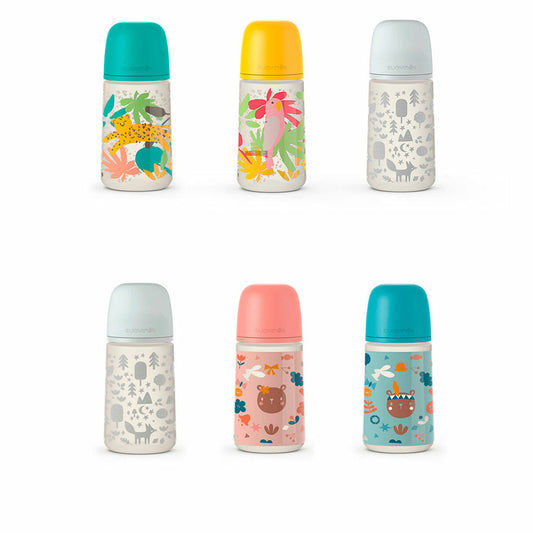 Biberon copil Suavinex Prints M 270 ml - Bebelus, Alăptarea și hrănirea