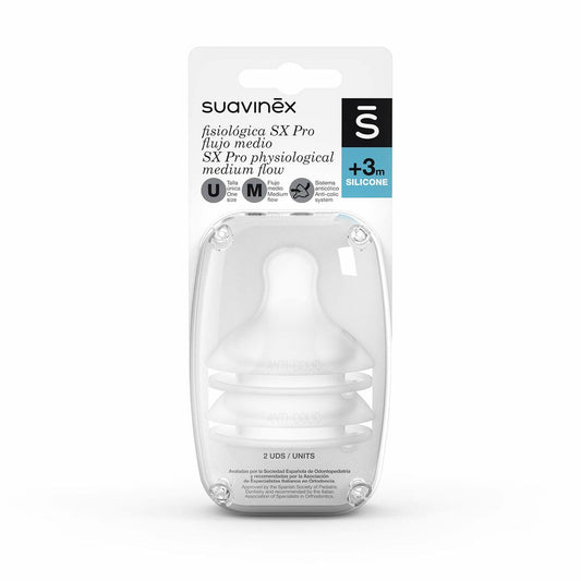 Tetină Suavinex Tetina M Silicon M (2 Unități) - Bebelus, Alăptarea și hrănirea