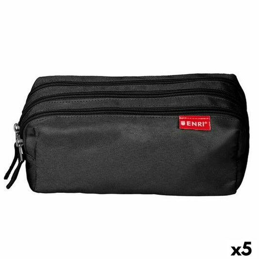 Penar Școlar ENRI Negru 21 x 7 x 11 cm (5 Unități) - Birou și papetărie, Material școlar și educațional
