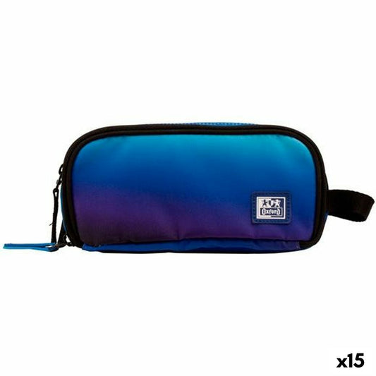 Penar triplu Oxford KANGOO GRADIENT SPACE Albastru 23 x 8,5 x 10 cm (15 Unități) - Birou și papetărie, Material școlar și educațional