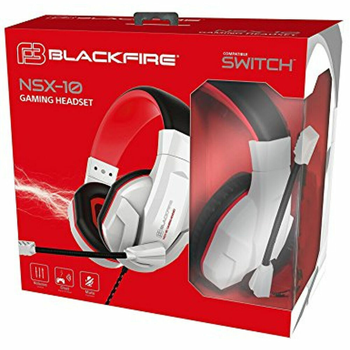 Căști cu Microfon Blackfire NSX-10 Alb - Electronică, Joc video