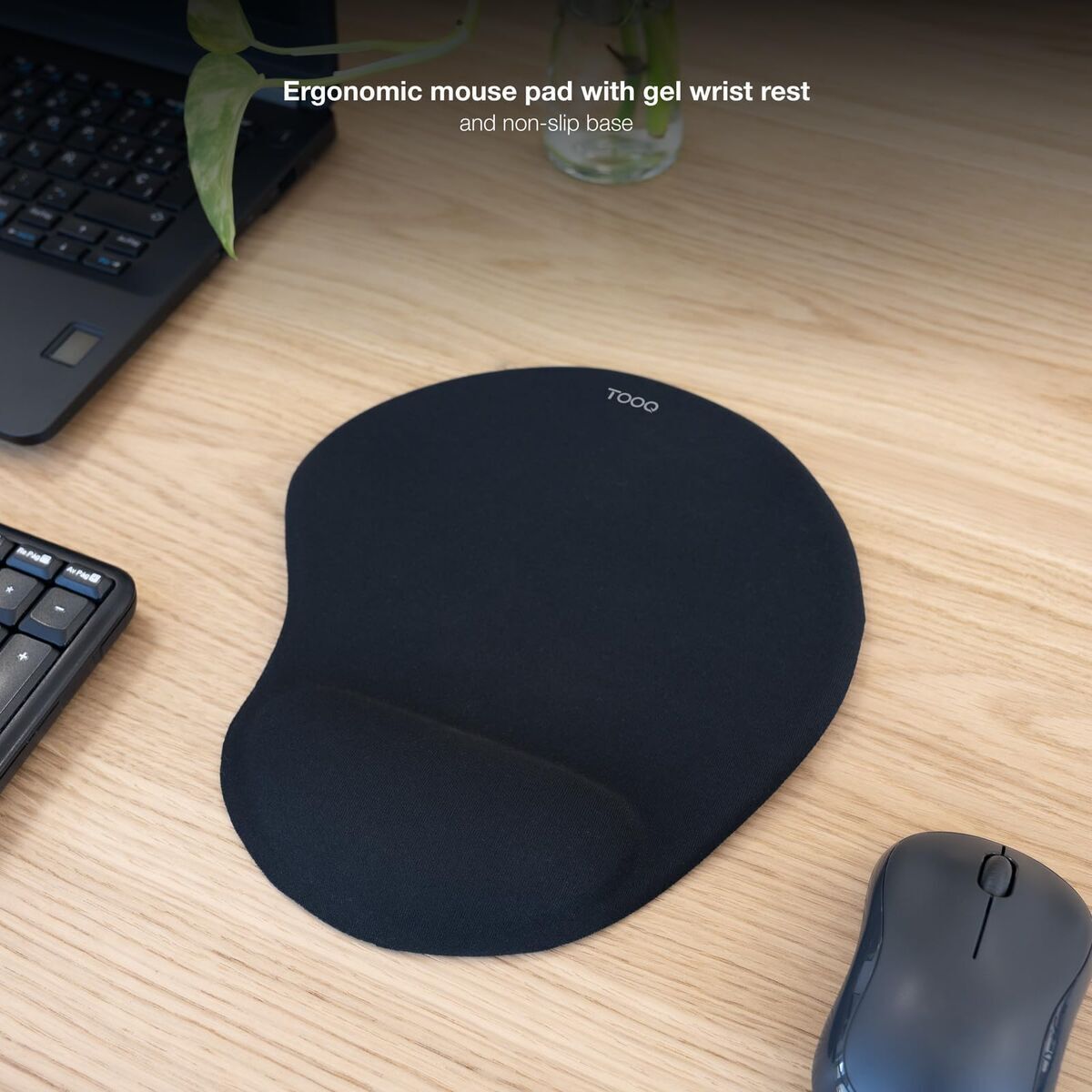 Covoraș de șoarece TooQ TQMP1001-B Negru - Tehnică de calcul, Accesorii
