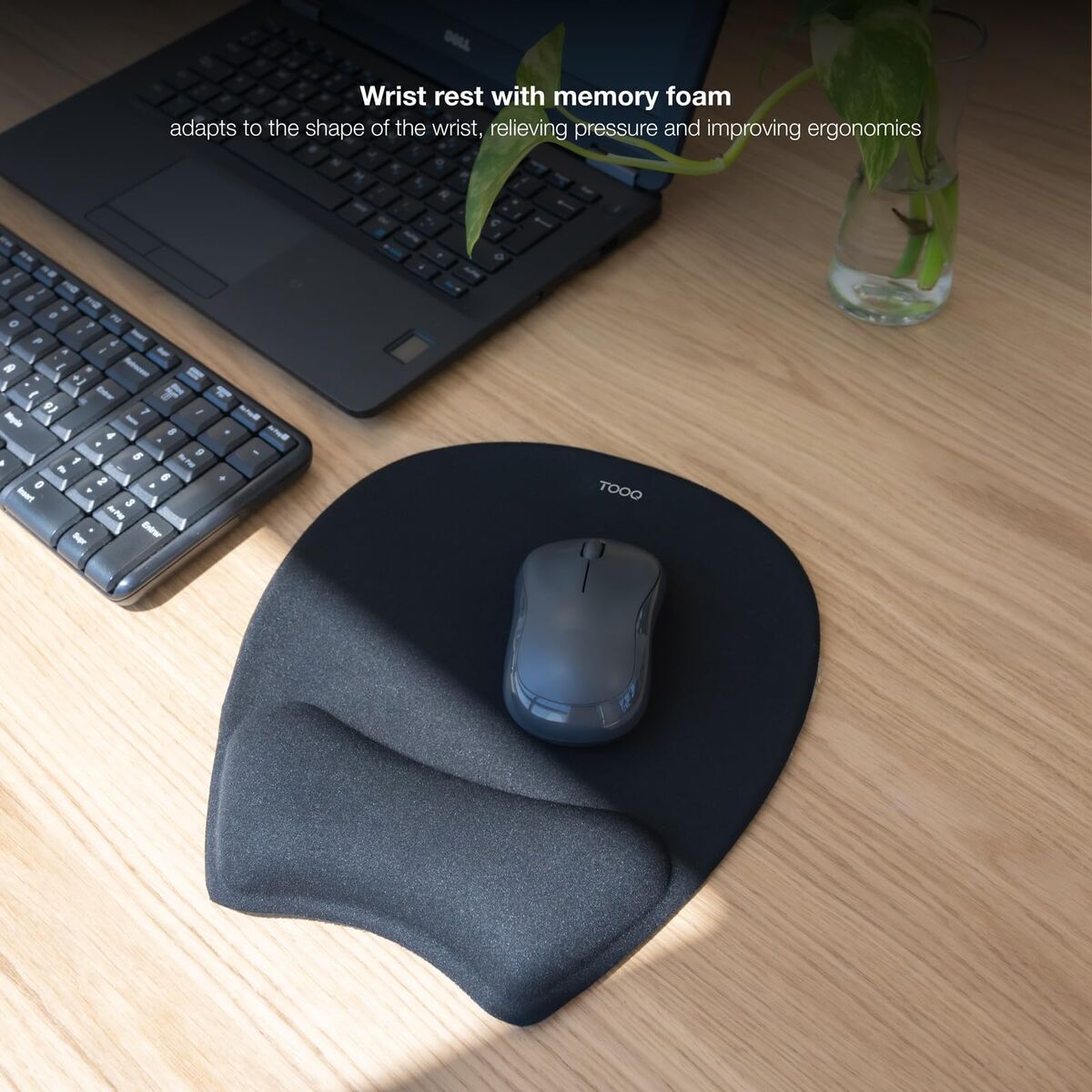 Covoraș de șoarece TooQ TQMP1002-B Negru - Tehnică de calcul, Accesorii