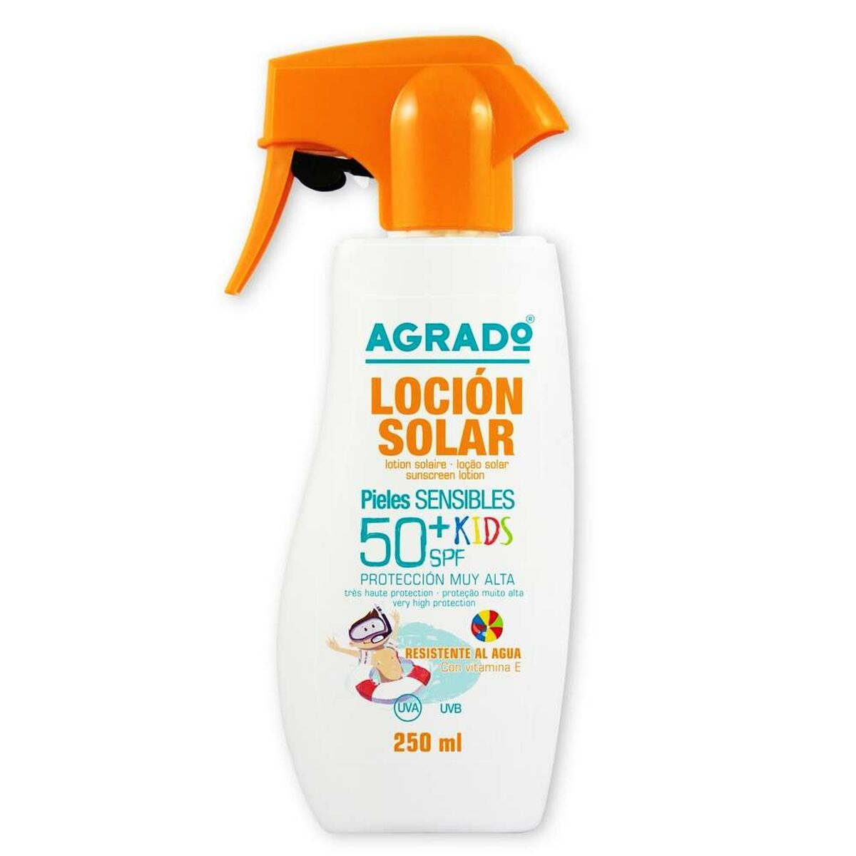 Protecție solară pentru copii Agrado Infantil SPF 50+ 250 ml - Bebelus, Igienă și îngrijire