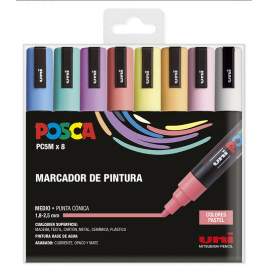 Valiză de cabină POSCA 182634810 Multicolor 8 Piese - Birou și papetărie, Pixuri, creioane și articole de scris