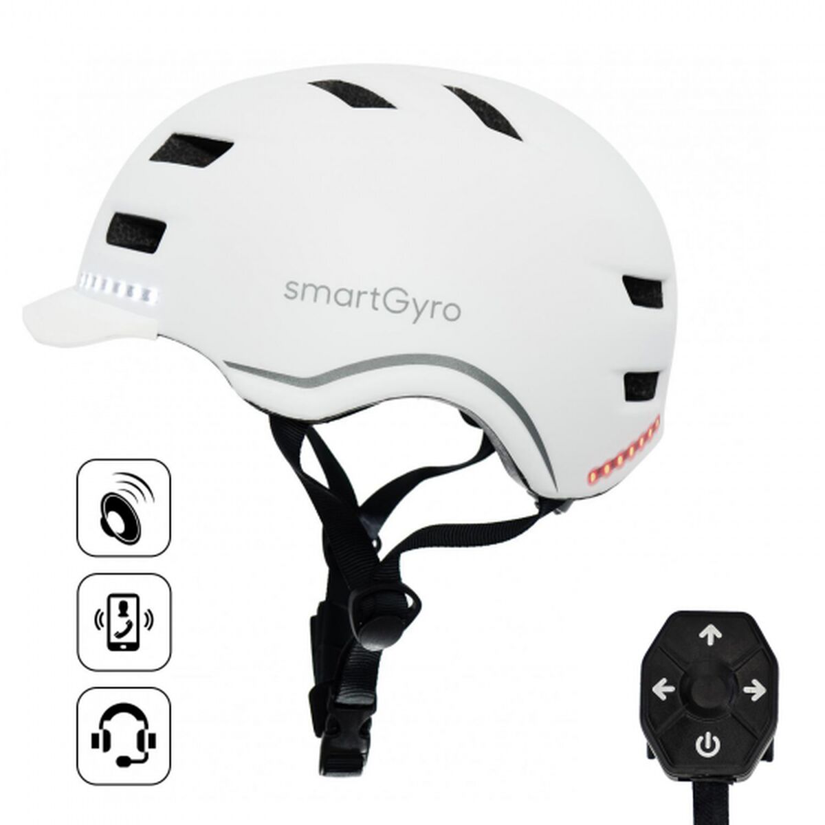 Cască pentru Trotinetă Electrică Smartgyro SMART PRO Alb - Sport și în aer liber, Mobilitate urbană