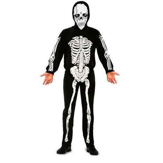 Costum Deghizare pentru Copii My Other Me Schelet 7-9 Ani Negru (2 Piese) - Jucarii si jocuri, Costume și accesorii