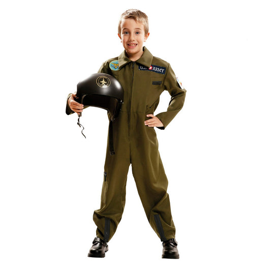 Costum Deghizare pentru Copii My Other Me Top Gun Aviator 5-6 Ani Verde - Jucarii si jocuri, Costume și accesorii