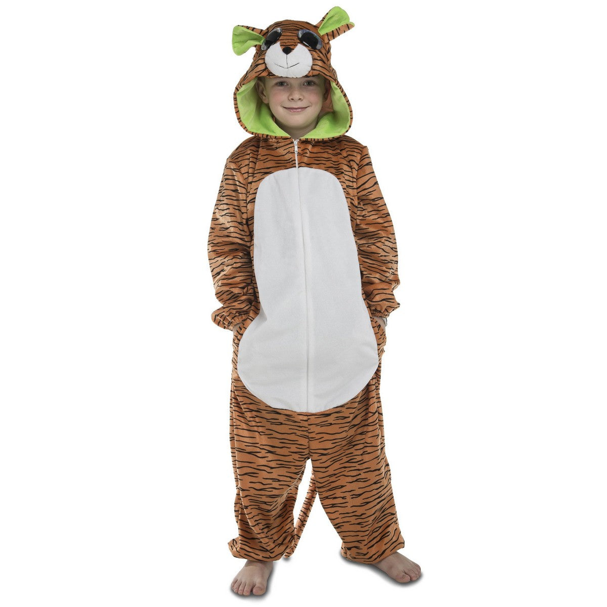 Costum Deghizare pentru Copii My Other Me Big Eyes Tigru 10-12 Ani Alb - Jucarii si jocuri, Costume și accesorii