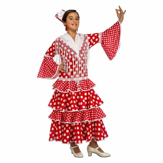 Costum Deghizare pentru Copii My Other Me 203846 Sevillană 10-12 Ani Roșu - Jucarii si jocuri, Costume și accesorii