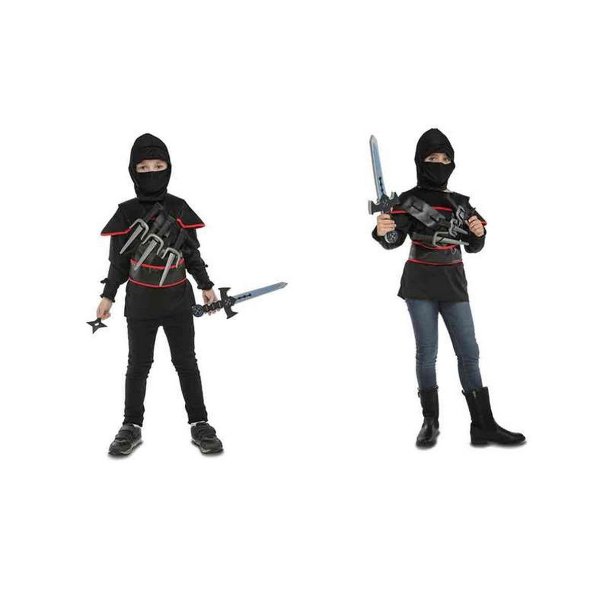 Costum Deghizare pentru Copii My Other Me Ninja 3-5 ani Negru (5 Piese) - Jucarii si jocuri, Costume și accesorii
