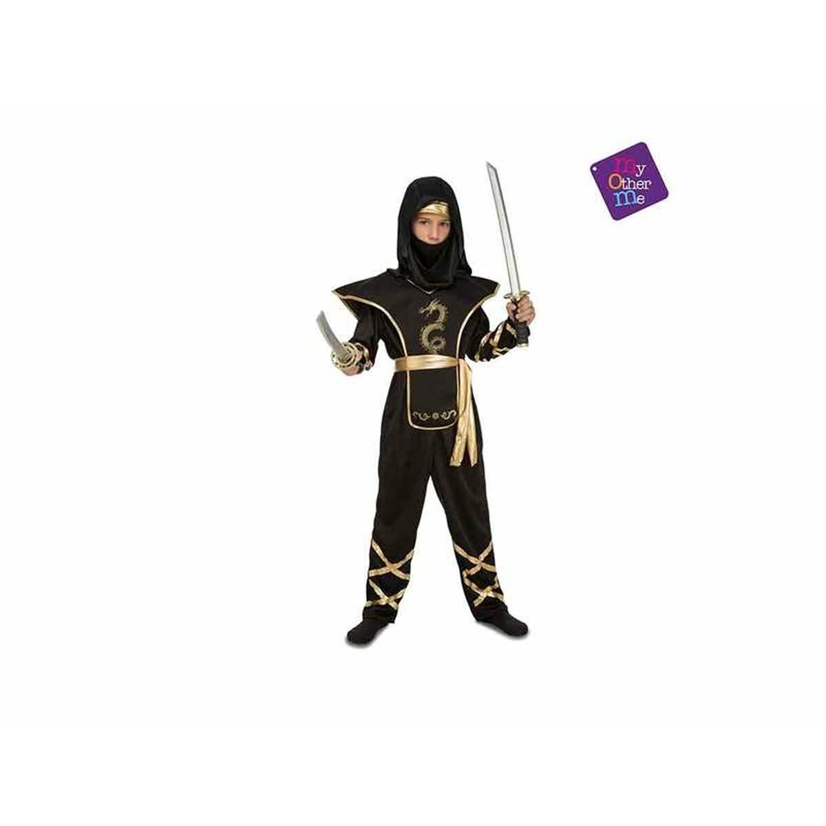 Costum Deghizare pentru Copii My Other Me Ninja 7-9 Ani Negru (4 Piese) - Jucarii si jocuri, Costume și accesorii