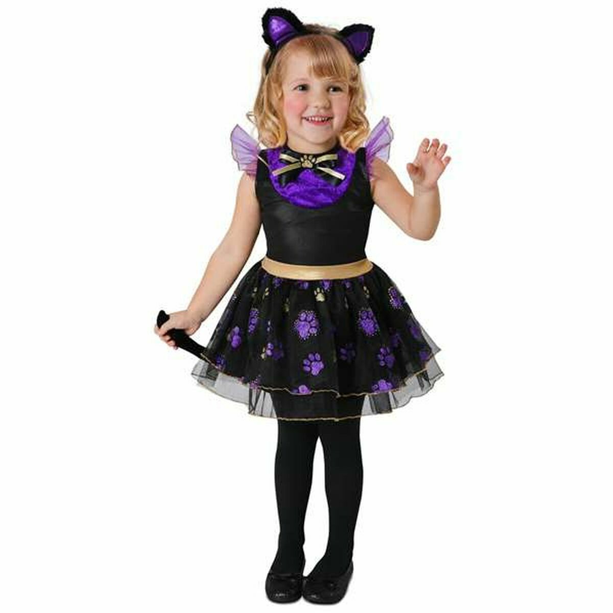 Costum Deghizare pentru Copii My Other Me Negru Mov Pisicuță (3 Piese) - Jucarii si jocuri, Costume și accesorii