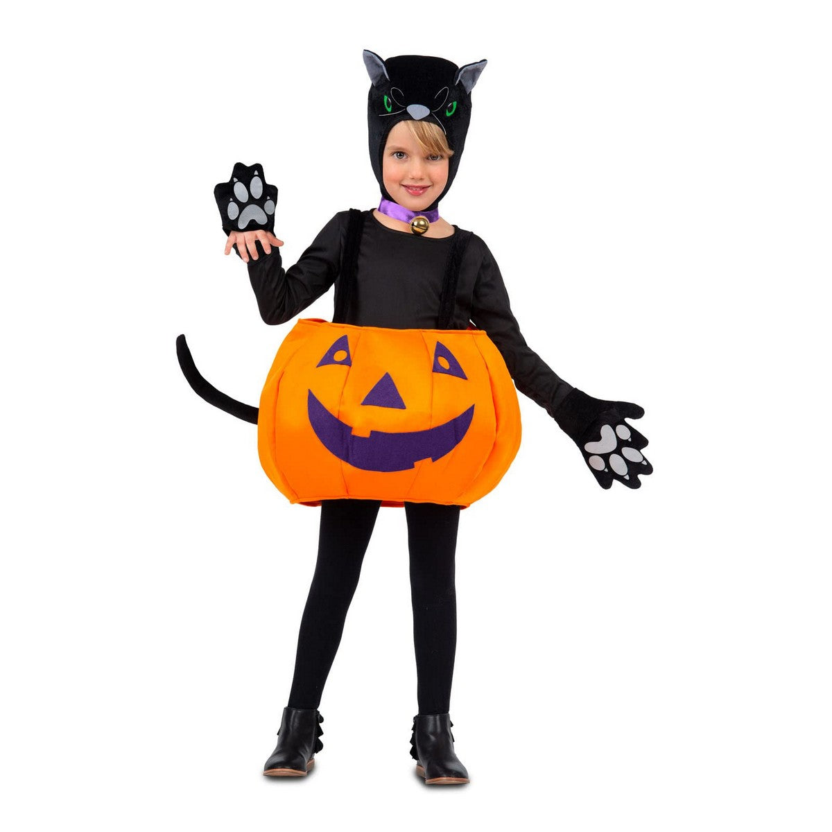 Costum Deghizare pentru Copii My Other Me Negru Dovleac Cric M 3-6 ani (5 Piese) - Jucarii si jocuri, Costume și accesorii