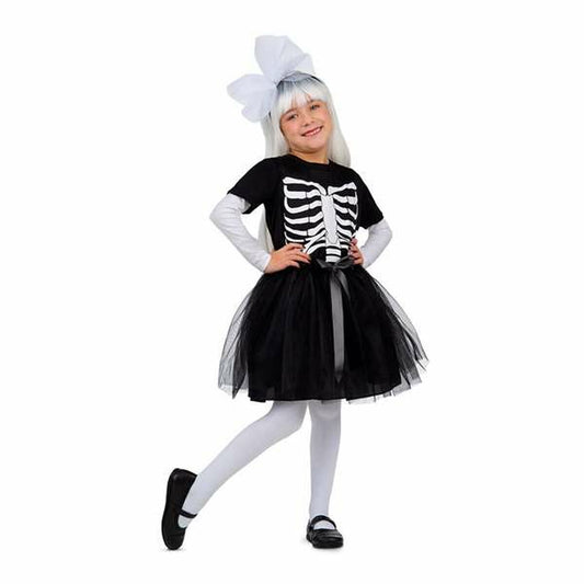 Costum Deghizare pentru Copii My Other Me Negru Schelet M 5-6 Ani (3 Piese) - Jucarii si jocuri, Costume și accesorii