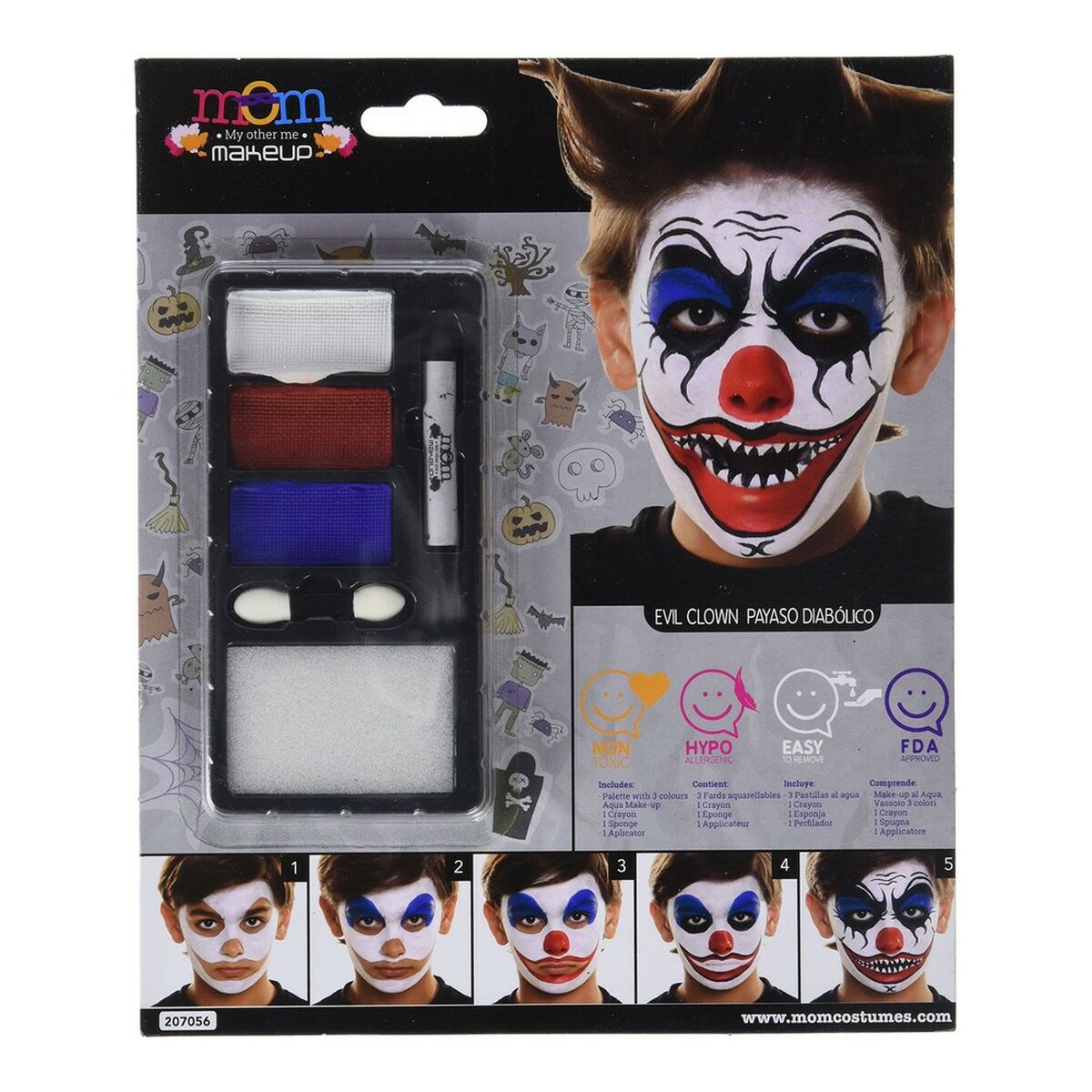 Set de Machiaj pentru Copii My Other Me Clovn Teroare (24 x 20 cm) - Jucarii si jocuri, Costume și accesorii