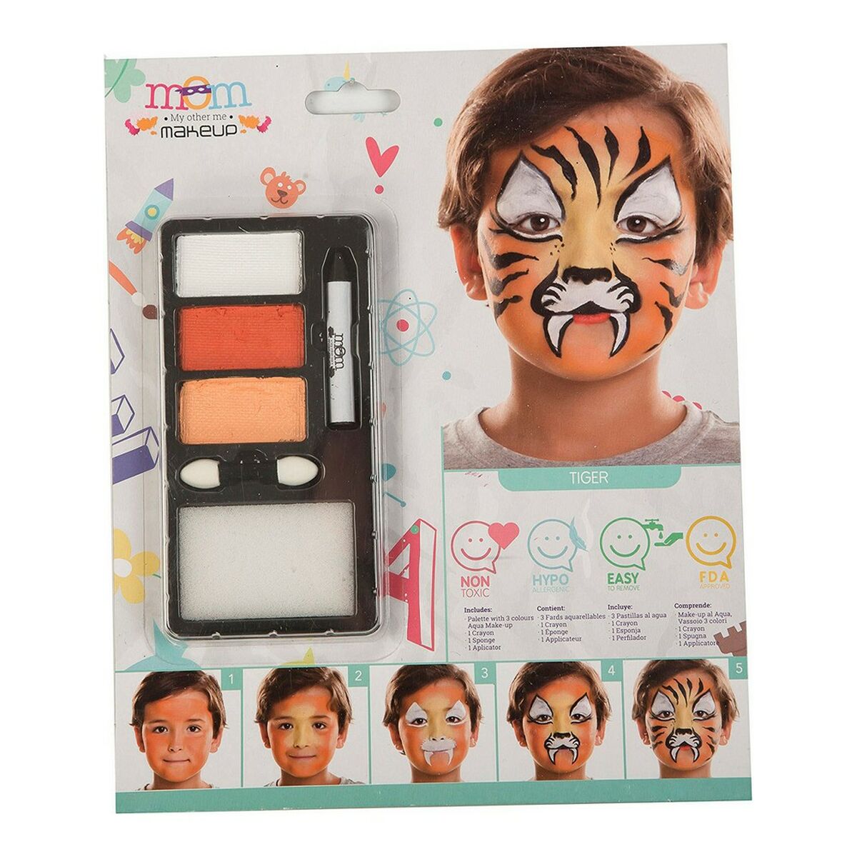 Set de Machiaj My Other Me Tigru (24 x 20 cm) - Jucarii si jocuri, Costume și accesorii