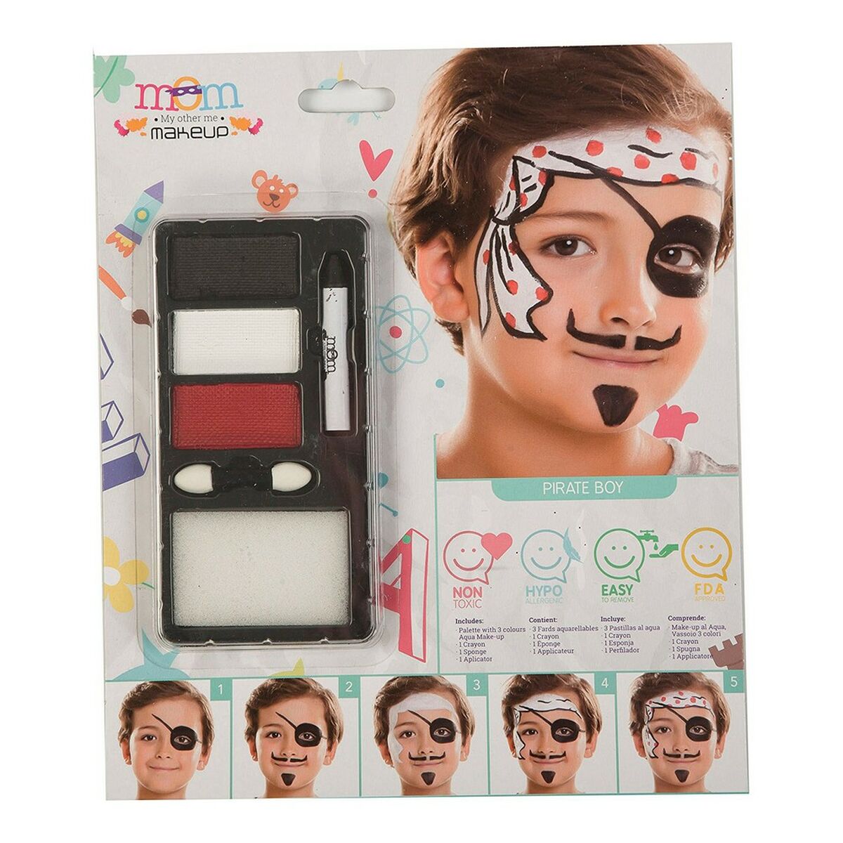 Set de Machiaj My Other Me Pirat Bărbat (24 x 20 cm) - Jucarii si jocuri, Costume și accesorii