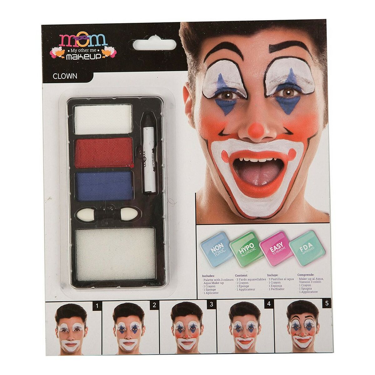 Set de Machiaj My Other Me Albastru Clovn (24 x 20 cm) - Jucarii si jocuri, Costume și accesorii