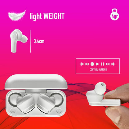 Căști Bluetooth NGS ARTICABLOOMWHITE Alb Negru - Electronică, Joc video