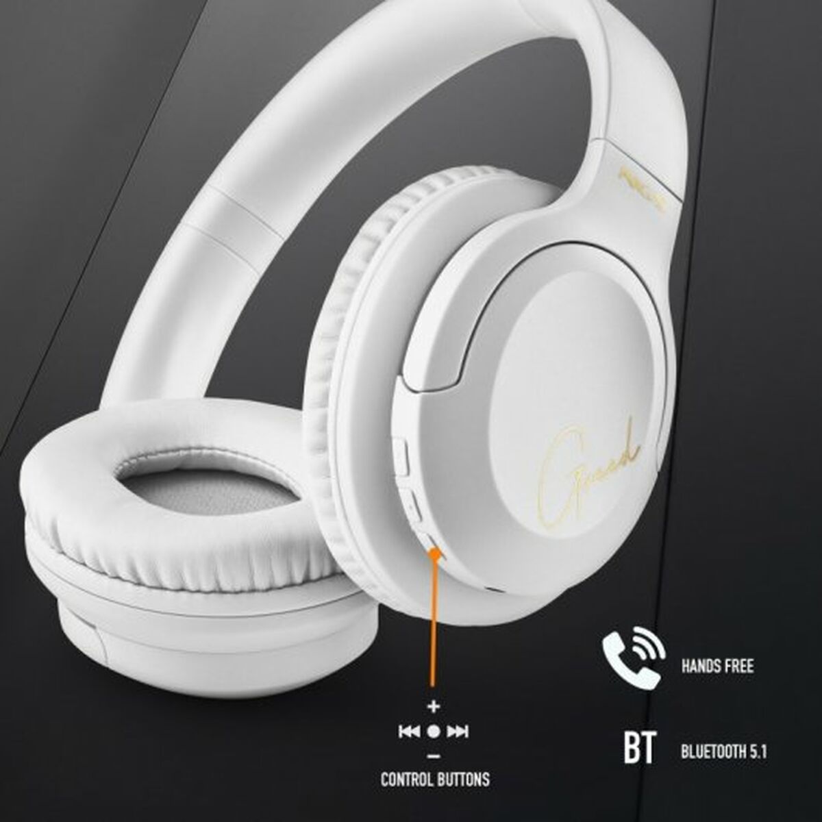Căști Bluetooth cu Microfon NGS ARTICAGREEDWHITE Alb - Electronică, Joc video