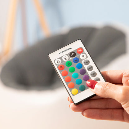 Fotoliu gonflabil cu LED multicolor și telecomandă Chight InnovaGoods - Curte, Mobilier de grădină și accesorii