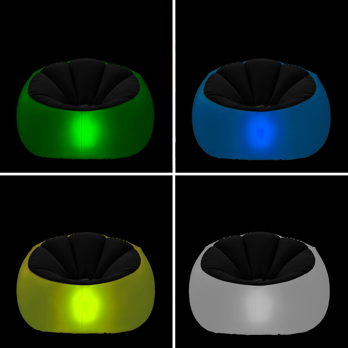Fotoliu gonflabil cu LED multicolor și telecomandă Chight InnovaGoods - Curte, Mobilier de grădină și accesorii
