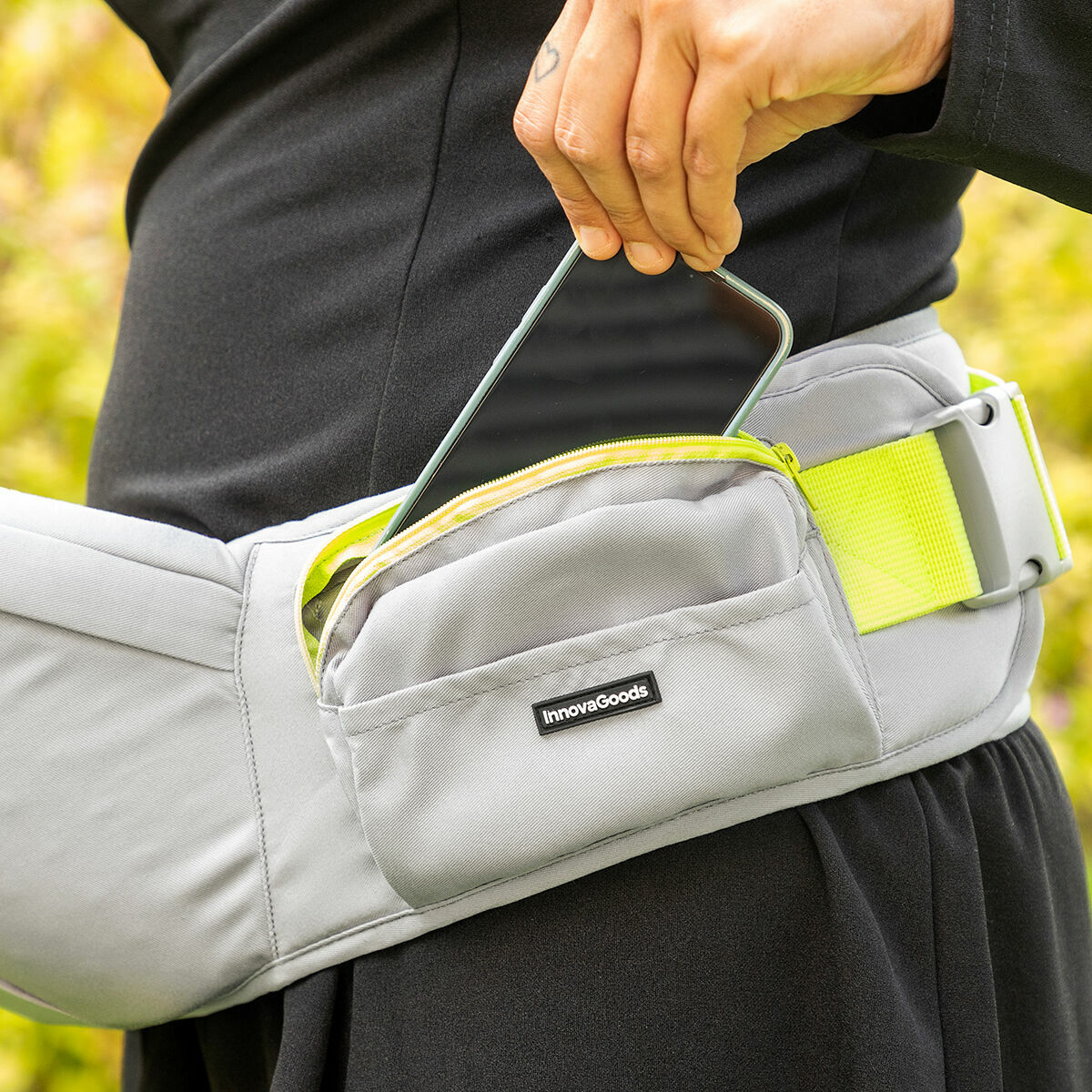 Centură port-bebe evolutivă cu buzunare Seccaby InnovaGoods - Sport și în aer liber, Camping și drumeții