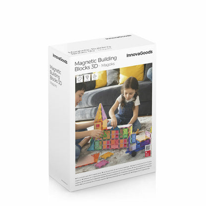 Blocuri de construcție magnetice 3D Magoks InnovaGoods 57 Piese - Jucarii si jocuri