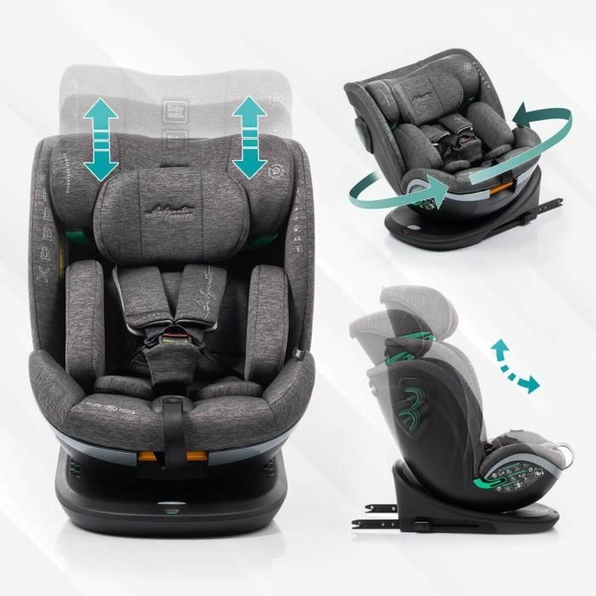 Scaun Auto Babyauto XPERTA GREY DOBBY Gri 0 (de 0 a 10 kilos) I (9 - 18 kg) II (15-25 kg) III (22 - 36 kg) Infantil ECE R129 - Bebelus, Scaune auto și accesorii