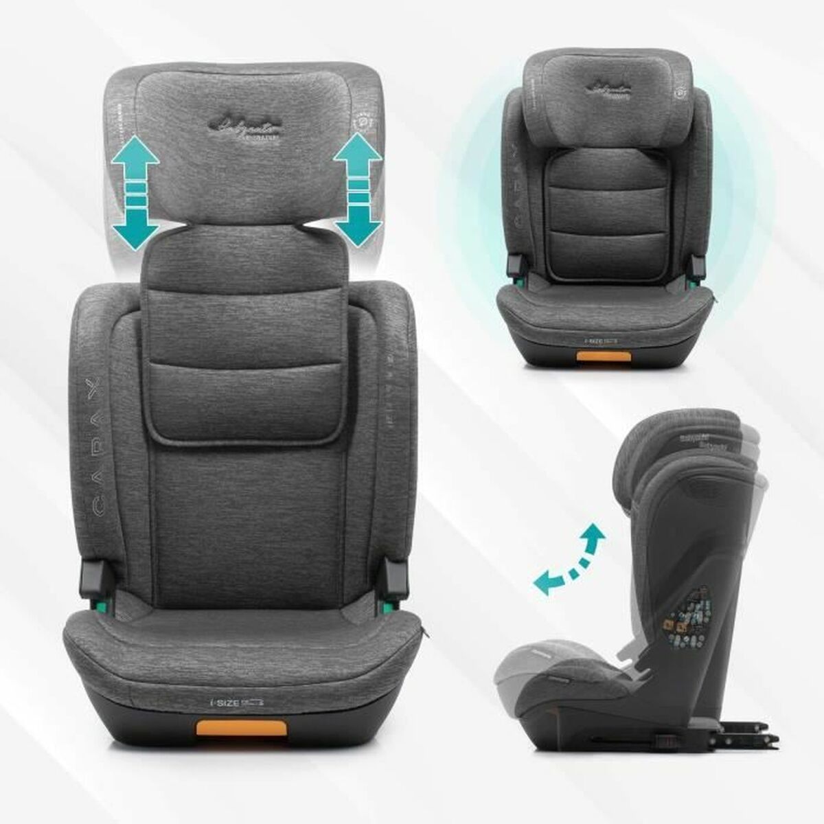Scaun Auto Babyauto CAPAX BLACK LINE Negru II (15-25 kg) III (22 - 36 kg) Infantil ECE R129 - Bebelus, Scaune auto și accesorii