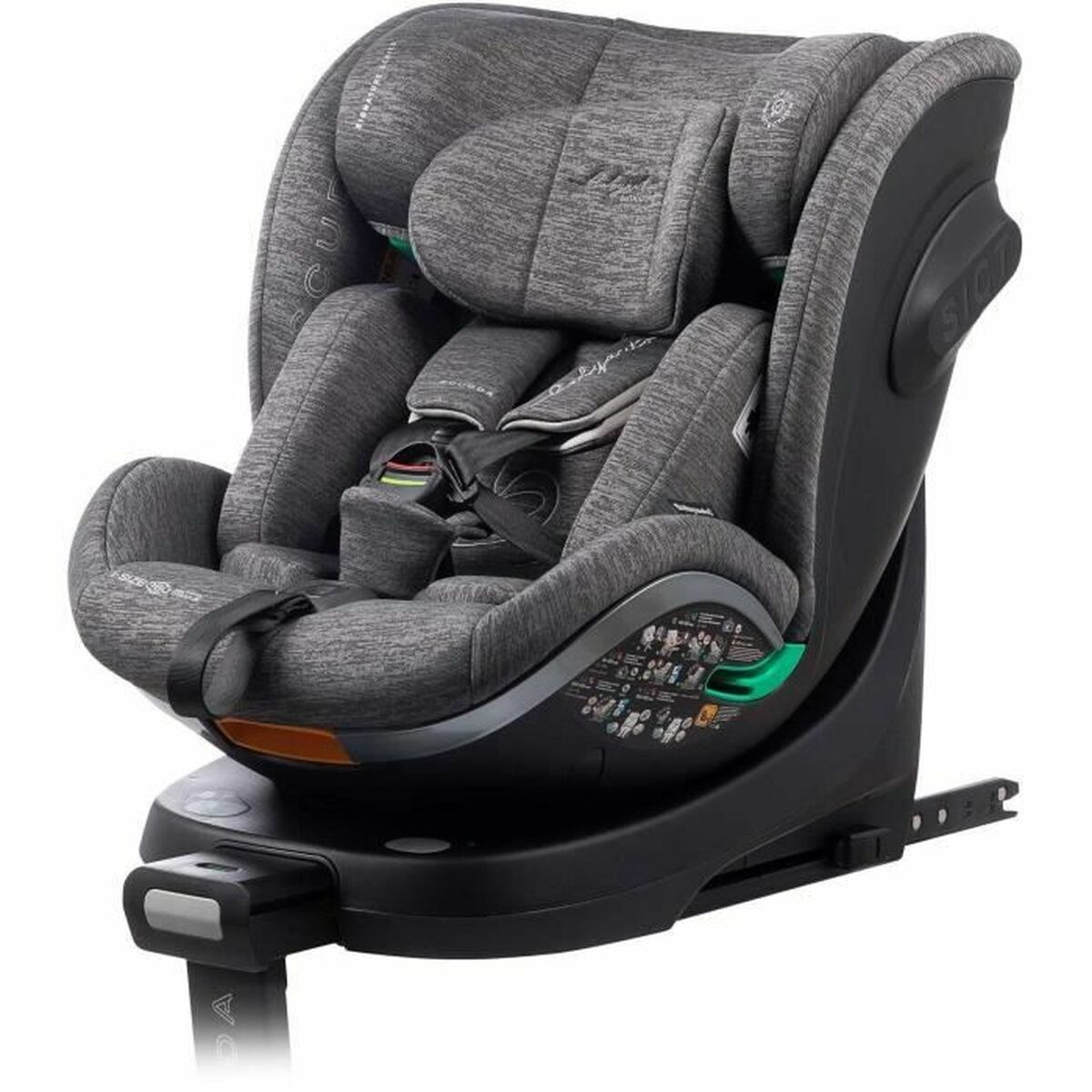 Scaun Auto Babyauto SCUDDA GREY DOBBY Gri 0 (de 0 a 10 kilos) 0+ (de 0 a 13 kilos) I (9 - 18 kg) II (15-25 kg) III (22 - 36 kg) - Bebelus, Scaune auto și accesorii
