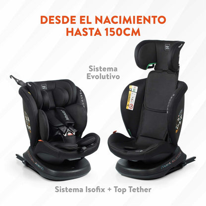 Scaun Auto Babyauto RODIA Negru 0 (de 0 a 10 kilos) I (9 - 18 kg) II (15-25 kg) III (22 - 36 kg) Infantil ECE R129/04 - Bebelus, Scaune auto și accesorii