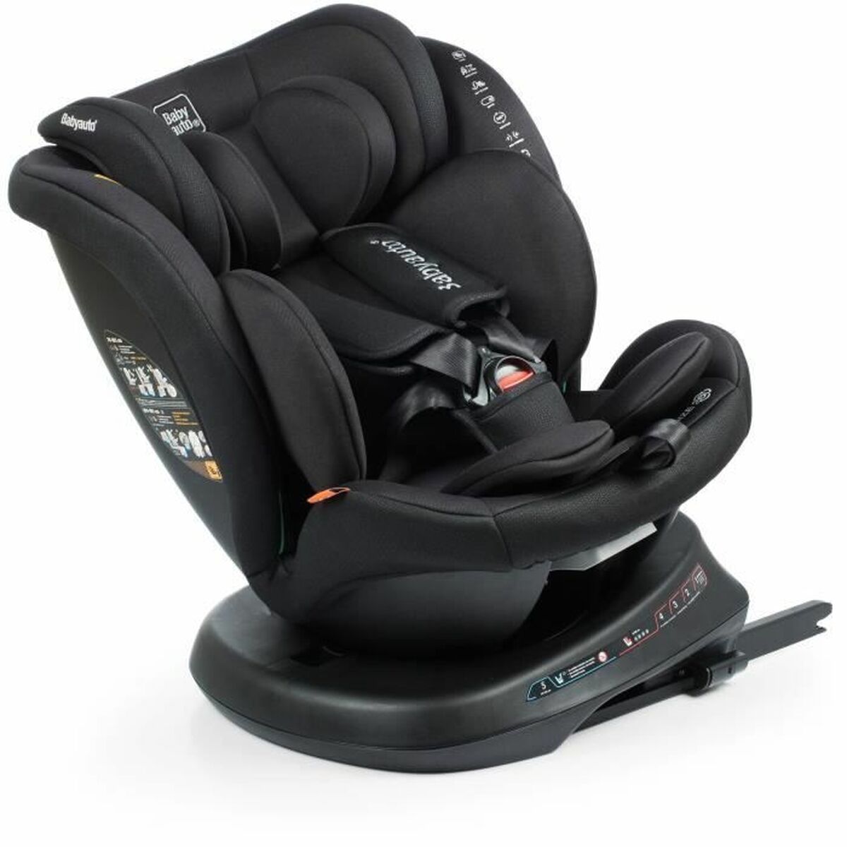 Scaun Auto Babyauto RODIA Negru 0 (de 0 a 10 kilos) I (9 - 18 kg) II (15-25 kg) III (22 - 36 kg) Infantil ECE R129/04 - Bebelus, Scaune auto și accesorii