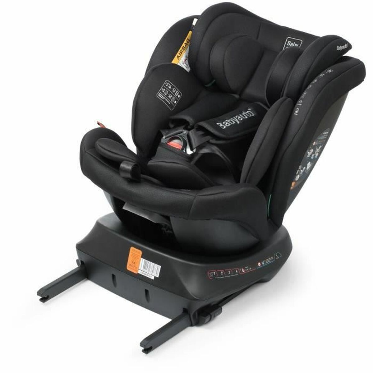 Scaun Auto Babyauto RODIA Negru 0 (de 0 a 10 kilos) I (9 - 18 kg) II (15-25 kg) III (22 - 36 kg) Infantil ECE R129/04 - Bebelus, Scaune auto și accesorii