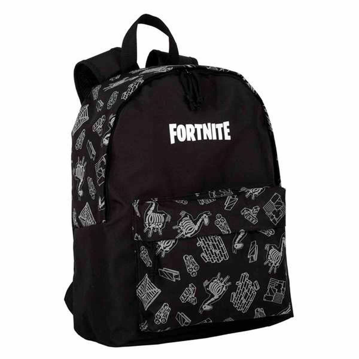 Ghiozdan Fortnite Dark black Negru 41 x 31 x 13,5 cm Reflectorizant/ă - Birou și papetărie, Material școlar și educațional