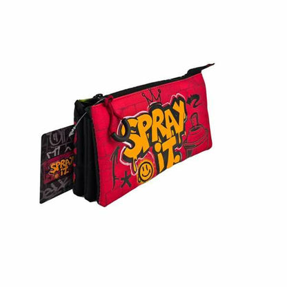 Penar triplu Toybags Grafitti 11 x 23 x 5 cm - Birou și papetărie, Material școlar și educațional
