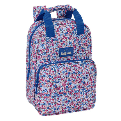 Ghiozdan Nait Nait Flores coimbra azul Albastru 20 x 28 x 8 cm - Birou și papetărie, Material școlar și educațional