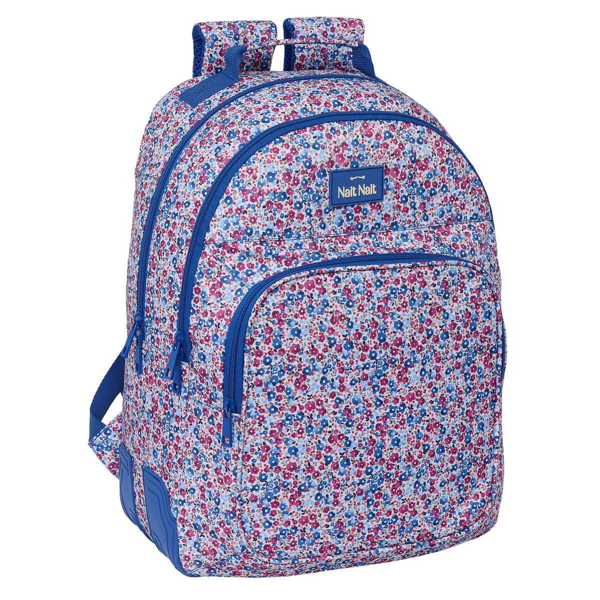 Ghiozdan Nait Nait Flores coimbra azul Albastru 32 x 42 x 15 cm - Birou și papetărie, Material școlar și educațional