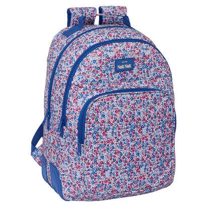 Ghiozdan Nait Nait Flores coimbra azul Albastru 32 x 42 x 15 cm - Birou și papetărie, Material școlar și educațional