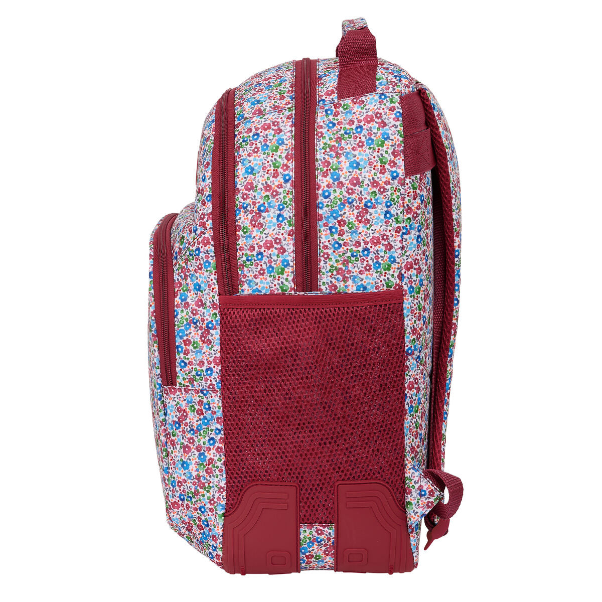 Ghiozdan Safta Flores coimbra burdeos 32 x 42 x 15 cm - Birou și papetărie, Material școlar și educațional