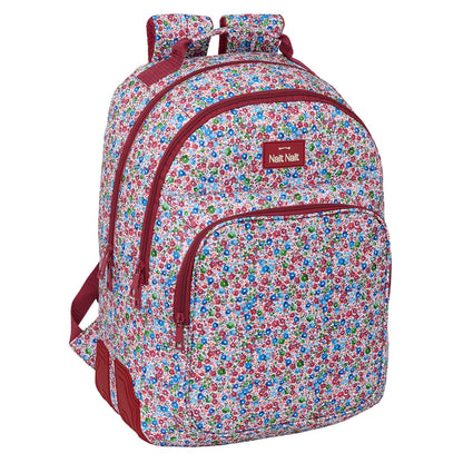 Ghiozdan Safta Flores coimbra burdeos 32 x 42 x 15 cm - Birou și papetărie, Material școlar și educațional