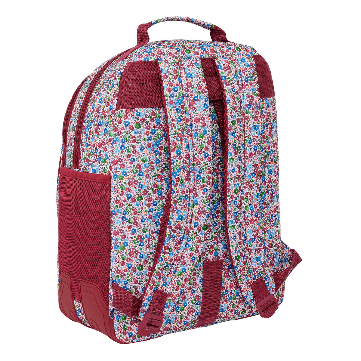 Ghiozdan Safta Flores coimbra burdeos 32 x 42 x 15 cm - Birou și papetărie, Material școlar și educațional