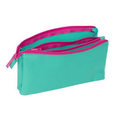 Penar triplu Nait Nait Verde mint 22 x 12 x 3 cm - Birou și papetărie, Material școlar și educațional