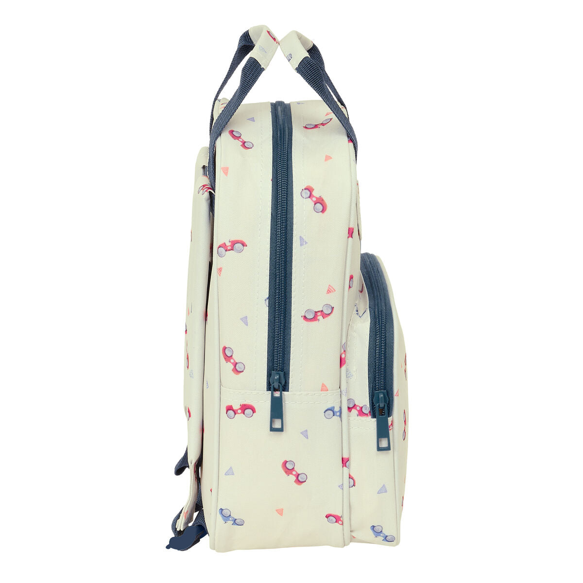 Ghiozdan Nait Nait Coches Bej 20 x 28 x 8 cm - Birou și papetărie, Material școlar și educațional